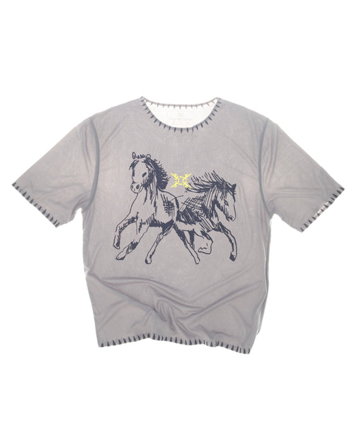 Grey Horse Running Tee