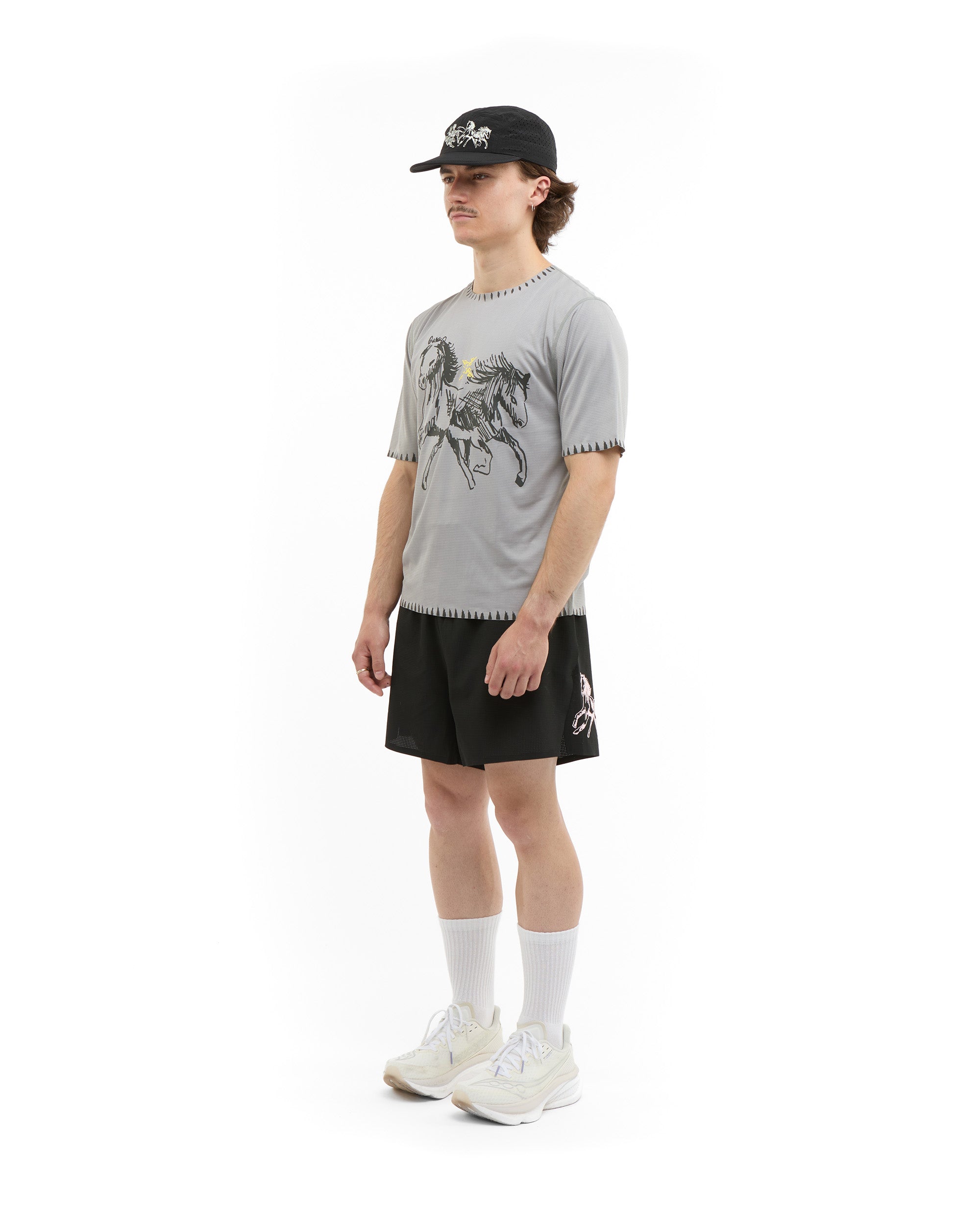 Grey Horse Running Tee-3
