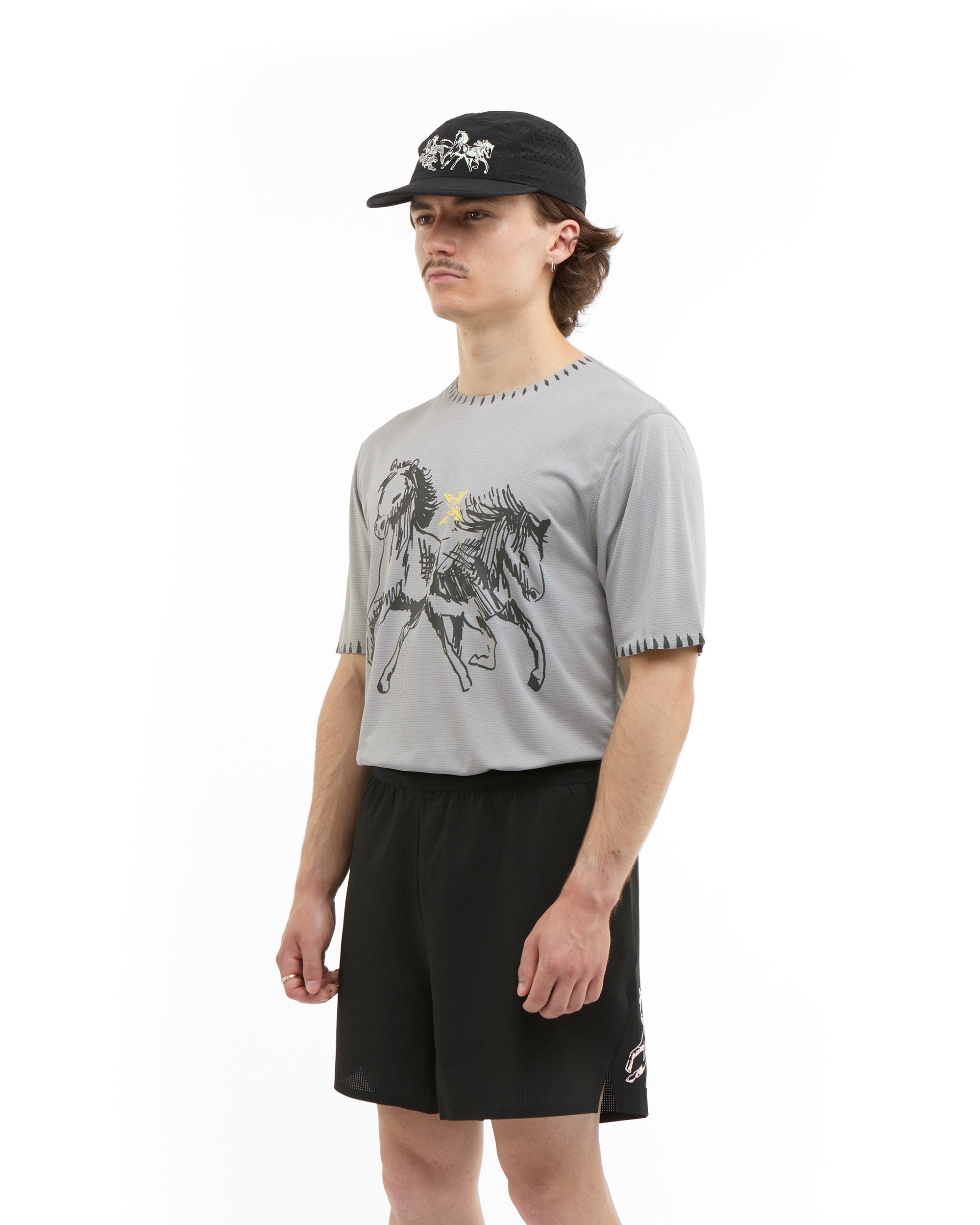Grey Horse Running Tee-4