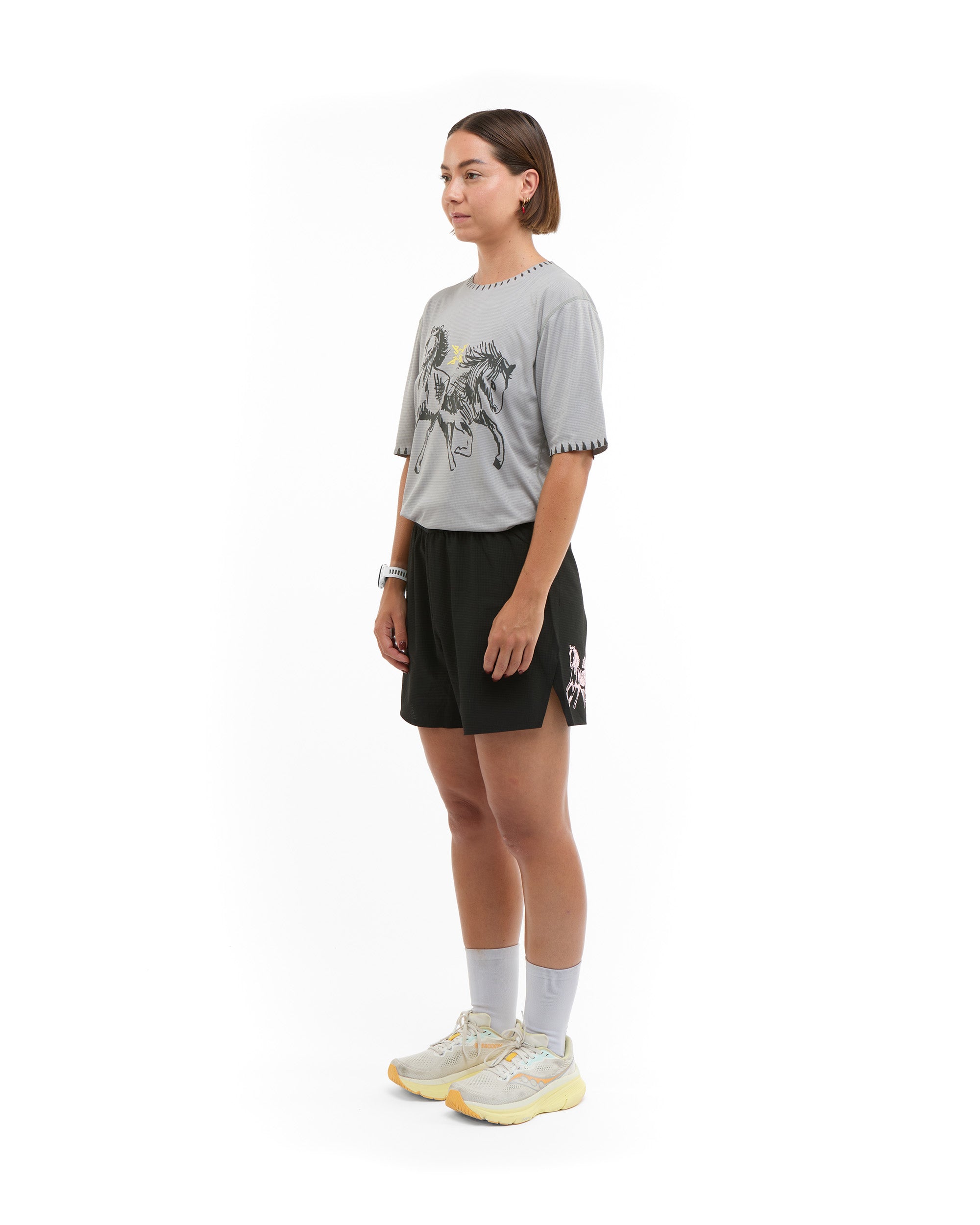 Grey Horse Running Tee-6