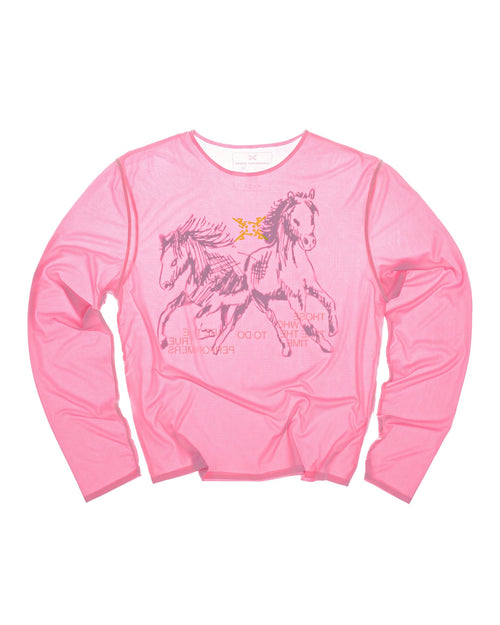 Pink Horse Running Longsleeve